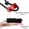 Azarxis Reflective Guyline 4mm 4m Tent Guide Rope Cord with Aluminum Guy Line Adjuster Tensioner Lightweight for Tent Tarp Canopy Sheleter Camping Hiking Backpacking (Black - 6 Pack) view 4