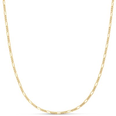 Amazon Essentials 14k Gold or Sterling Silver Plated Figaro Chain Necklace
