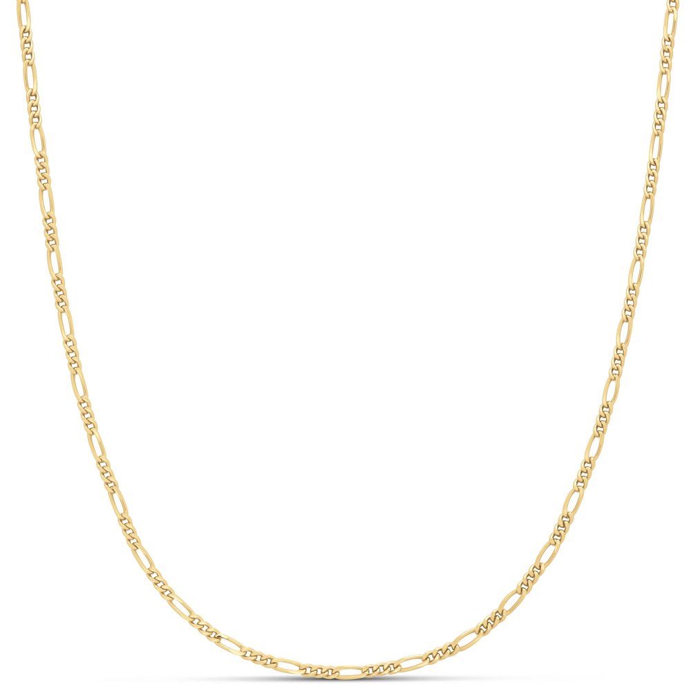 Amazon Essentials 14k Gold or Sterling Silver Plated Figaro Chain Necklace