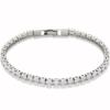 Amazon Essentials Sterling Silver Plated CZ Tennis Bracelet 7.5", Sterling Silver view 1