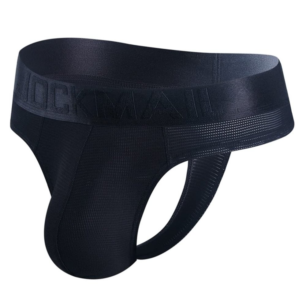 JOCKMAIL Mens Briefs Underwear Bikini Mid Rise Athletic Briefs Men Briefs Bikini Sport Underwear Mens Underwear 9 Colors Black