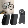 Tissting Bike Hanger Wall Mount - High Carbon Steel Bicycle Rack for Indoor Garage Storage, Pedal Hook Holder for Mountain Road Bike, Space Saving Easy Install Minimalist Black Design view 2