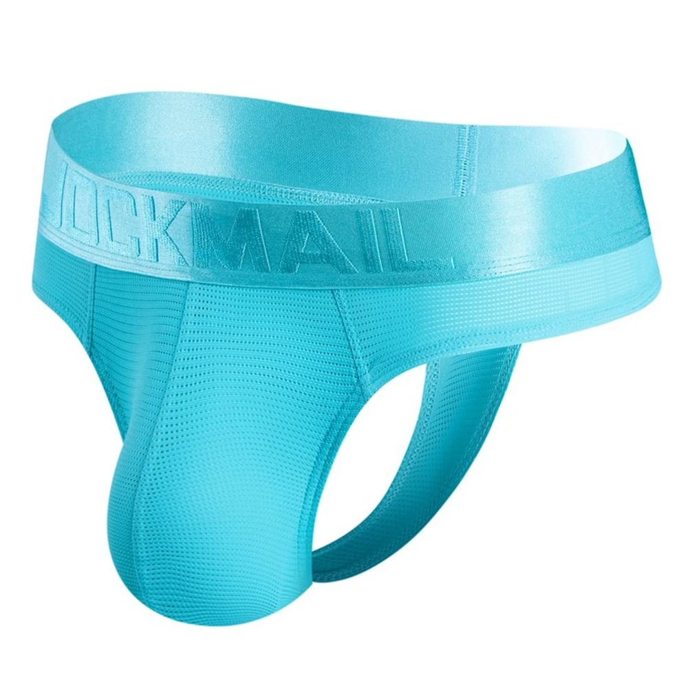 JOCKMAIL Mens Briefs Underwear Bikini Mid Rise Athletic Briefs Men Briefs Bikini Sport Underwear Mens Underwear 9 Colors Lightblue
