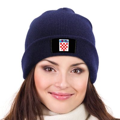 Croatia National Emblem Knitted Beanie Hat Soft Skiing Cap Skull Cap for Women Men Home Office Travel One Size