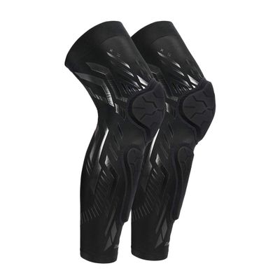 Kuangmi Knee Pad and Shin Guard Sleeve for Basketball, Wrestling, Soccer, Volleyball, Sports, Daily Support (Black-Pair, Large)
