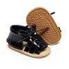 9 Month Baby Shoes Boy Infant Boys Girls Open Toe Solid Tassels Shoes First Walkers Baby Booties6 12 Months Black view 2