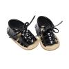 9 Month Baby Shoes Boy Infant Boys Girls Open Toe Solid Tassels Shoes First Walkers Baby Booties6 12 Months Black view 3