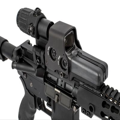 Holographic 518 Sights Red Green Dot Sight Scope with 3X Magnifier Switch to Side Quick Detachable QD Mount