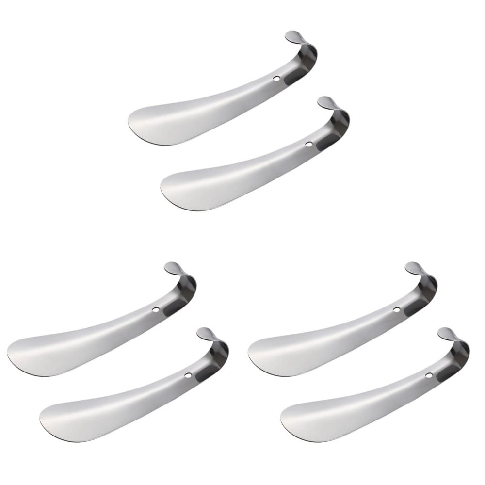 6pcs Lifters Seniors Stainless Men Lifter Accessories Elderly Women Tool .cm Steel Handled Alloy for Wearing Elder Horn Metal Short Shoes Shoehorn Shoe Disabled Small Metal Shoe Horn