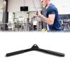DYK&NX Multi Gym V Handle Attachment, Tricep V Shaped Press Down Bar with Rubber for Home Gym Fitness Build Muscle Exercise (Black) view 3
