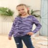 simtuor Girls Camouflage Long Sleeve Shirts V Neck Criss Cross Tops Kids Casual Loose Soft Blouse T-Shirt 4-15 Years view 3