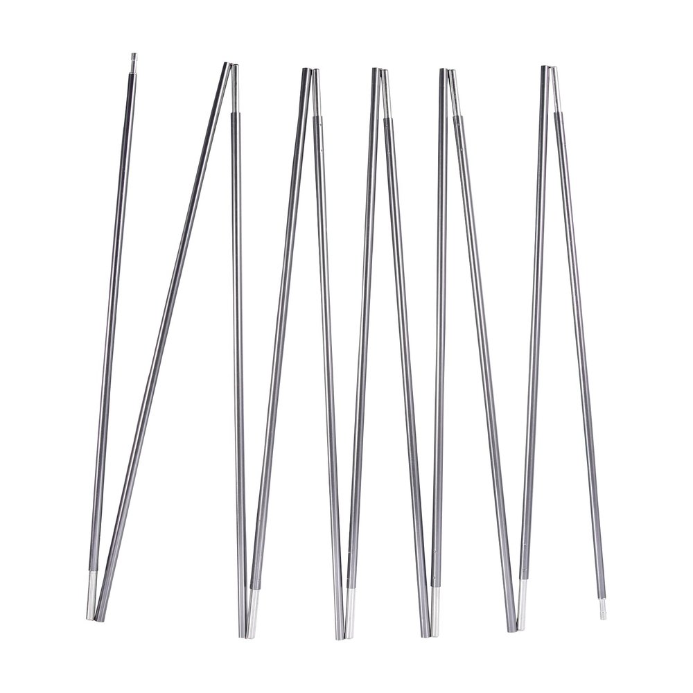 BRILLIANCE4U Tent Poles Replacement Gray, Pre-Assembled Aluminum Tent Rod 14ft 8.7 in, 7001 T6 Heated Outer Dia. 0.33 8.5mm, 176.7 in 1 Pole