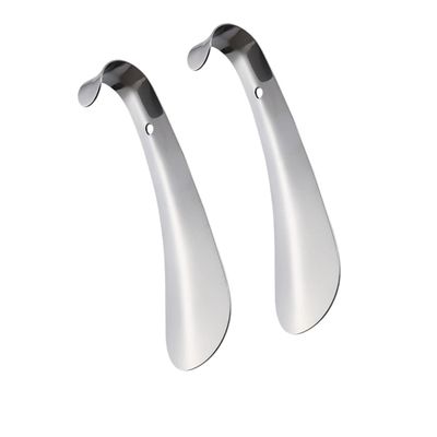 2pcs Accessories Horn Men Lifters Disabled Shoe Lifter Seniors Alloy Elder Tool Small Metal Shoes Elderly Stainless Shoehorn Steel Handled Women .cm for Wearing Short