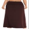 EXCHIC Women's Boho Flod Over Long Maxi Skirt Elastic High Waisted Long Skirts for Women (Rum Raisin, X-Large) view 4