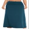 EXCHIC Women's Boho Flod Over Long Maxi Skirt Elastic High Waisted Long Skirts for Women (Steel Blue, Large) view 4