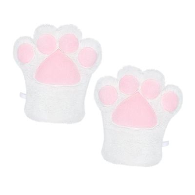 HKSICHENGKEJI Cute Animal Cat Bear Paw Claw Gloves Soft Plush Winter Warm Gloves Halloween Cosplay Costume Accessories