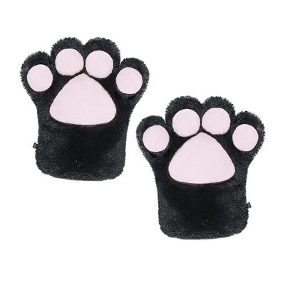 HKSICHENGKEJI Cute Animal Cat Bear Paw Claw Gloves Soft Plush Winter Warm Gloves Halloween Cosplay Costume Accessories