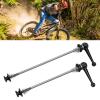 2pcs Bicycle Wheel Skewers Front and Rear Hub Quick Release Lever Aluminum Alloy Quick Release Titanium Alloy Rod for Mountain Most Bikes Can Use(Black) view 2