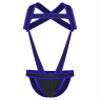 Freebily Men's Leotard Stretch Jumpsuits Bulge Pouch Jockstrap One-Piece Wrestling Singlet Bodysuit Royal_Blue X-Large view 1