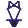 Freebily Men's Leotard Stretch Jumpsuits Bulge Pouch Jockstrap One-Piece Wrestling Singlet Bodysuit Royal_Blue X-Large view 4