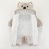 Cute Winter Coats for Girls Boys Infant Boys Girls Long Sleeve Winter Bear Ears Hooded Cartoon Romper Newborn Fleece Coat Warm Jumpsuit p40 Red view 4