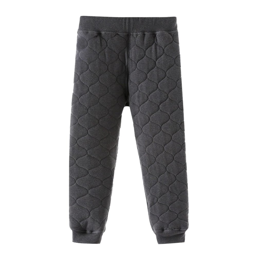 Kids Casual Leggings, Toddler Baby Girls Boys Solid Winter Pants Padded Long Pants Warm Thick (Dark Gray, 7-8 Years)