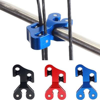 FENJANER Archery Compound Bow Cable Slide String Splitter Roller Glide Aluminium Alloy Replacement Bow String Separator Bow and Arrow Pulley (Blue)