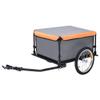 vidaXL 143.3 lbs Bike Trailer in Orange and Gray view 1