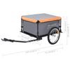 vidaXL 143.3 lbs Bike Trailer in Orange and Gray view 2