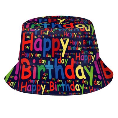 BIEGAS Happy Birthday Bucket Hat Sun Hat Outdoor Fisherman Hat Caps for Men Women Boys Girls Birthday Party Decor, One Size