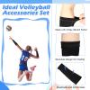 Hanaive 3 Pairs Volleyball Arm Sleeves Forearm Compression Sleeve for Shooting Sun Protection Basketball Football Women Men(White, Gray, Black) view 4