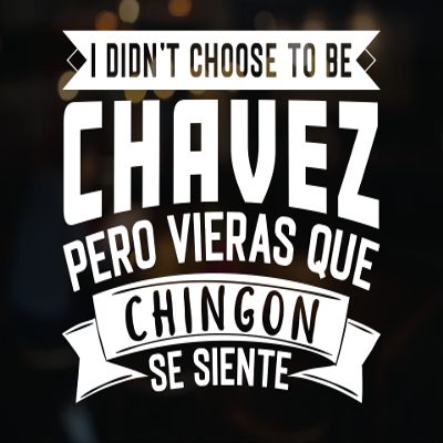 Chavez Decal Stickers para carros calcomania personalizada con apellido Funny Last Name Personalized Decal in Spanglish (5"x4.5", Chavez)