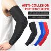 Mcolics Arm Elbow Sleeves (2 Pack), Honeycomb Crashproof Arm Elbow Pads for Youth Adult Sports Football Basketball Shooting (Red, Large) view 2