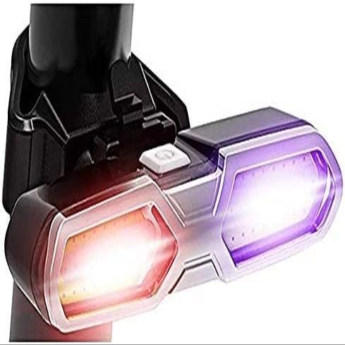 YOUOOK Ultra Bright Bike Light USB Rechargeable Bicycle Tail Light. Red Blue White High Intensity Rear LED Accessories Fits On Any Road Bikes. Easy to Install for Cycling Safety Flashlight