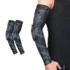 Mcolics 2PCS Padded Elbow Forearm Sleeves Arm Compression Protective Support for Adult Sports Football Basketball Shooting (Grey, Large) view 1