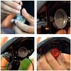 YOUOOK Bike Tail Light, Waterproof Ultra Bright Rechargeable Bike Light, Smart Sensor Taillight Brake Vibration Induction Bike Rear Light, Cycling Safety Back Taillight Accessories (Color : Silver) view 3