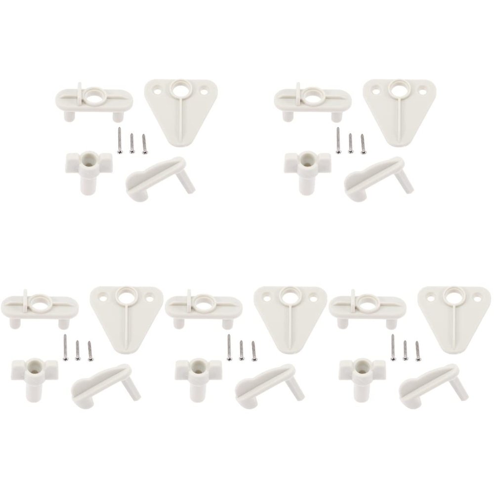 INOOMP 5sets Boat Gate Latch Replacement Latch for Yacht Rv Kayak Doors White for -Term Use Lightweight Portable for Access Hatches and Decks