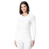 Indera Women's Thermal Long Sleeve Shirt, Cozy Waffle Shirt with Reliable Heat Retention, White, Large, Pack of 2 view 2