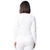 Indera Women's Thermal Long Sleeve Shirt, Cozy Waffle Shirt with Reliable Heat Retention, White, Large, Pack of 2 view 3