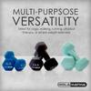 HolaHatha Neoprene Dumbbell Weights Set with Rack, Home Gym Equipment, 60 Lbs, Blues - Portable Weighted Exercise Dumbbells for Fitness, Training, and Lifting Workouts view 3