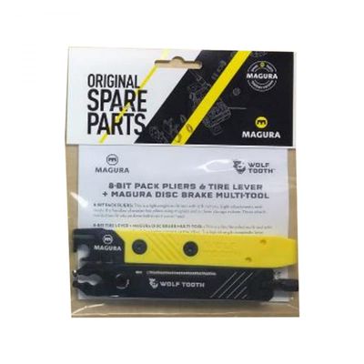 Wolf Tooth 8-Bit Pack Plier & Magura Disc Brake Multi-Tool Multi Tool Black/Yellow
