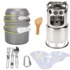 FRAHS Camping Cookware Mess,Kit Camp Cook Set with Outdoor Camping Stove, Non Stick Pot Knife Spoon Set (Color : Green) view 1