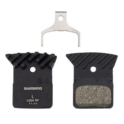 Shimano L05A-RF Disc Brake Pad and Spring - Resin Compound, Finned Alloy Backplate