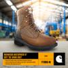 Carhartt Ironwood Waterproof Work Boots for Men - 8-inch, Reinforced Oil-Tanned Leather with Breathable Membrane, EH & Slip-Resistant Outsoles, Brown - 14 M view 4