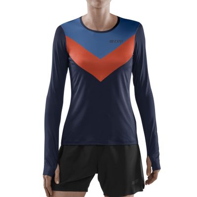 CEP Chevron Shirt, Long Sleeve, Peacoat/Blue, Women, XL