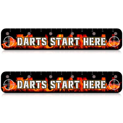 Amyhill 2 Pcs Dart Floor Marker Dart Throw Line Accessories for Players Party Game, 23.23 x 4.15 Inches