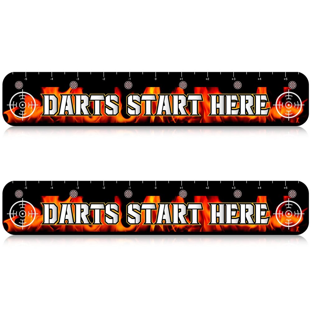 Amyhill 2 Pcs Dart Floor Marker Dart Throw Line Accessories for Players Party Game, 23.23 x 4.15 Inches