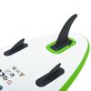 vidaXL Inflatable Stand Up Paddleboard Set with Aluminum Oar, High Pressure Pump, Repair Kit, and Carrying Bag - Green and White view 4