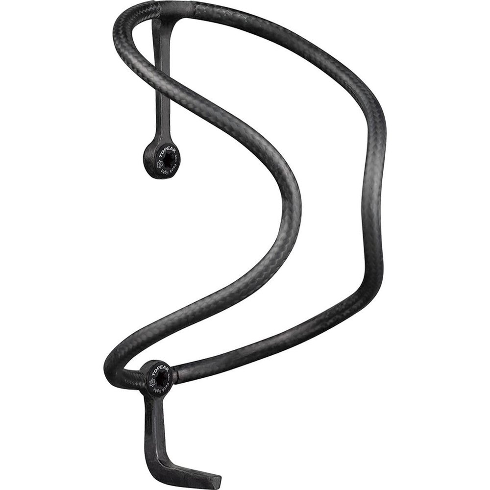 Topeak Feza Cage G12 Gravel Tubular Carbon Fiber Water Bottle Cage (Black) | Ultra-Light 12g Design, Standard Fit, Includes Aluminum Bolts & T20 Torx Wrench