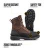 Carhartt Ironwood Waterproof Insulated Safety Toe Work Boots for Men - 8-inch Reinforced Leather and Carstrong Fabric, with Slip-Resistant Outsoles, Brown/Black - 13 M view 4